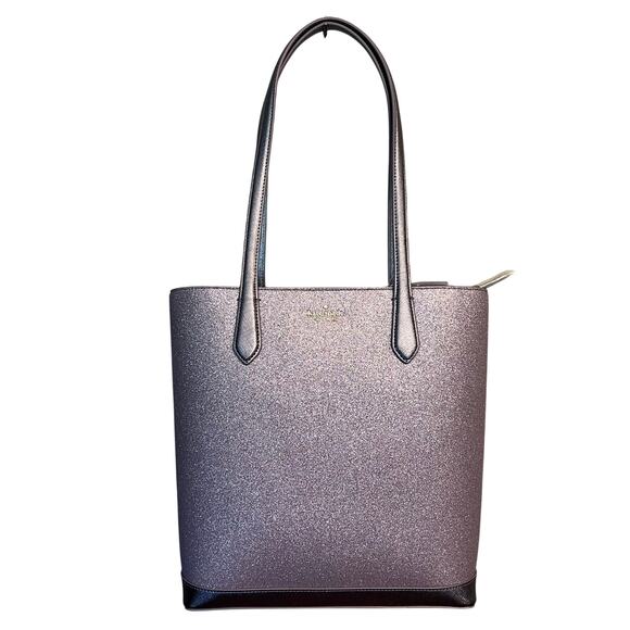 NWT Kate Spade Tinsel Lilac Frost Glitter Tote Bag - Picture 2 of 16